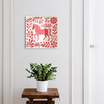 Boîte à clés murale décorative Illustration populaire avec un motif de cheval