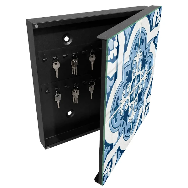 Armoire à clés design Carreaux bleus