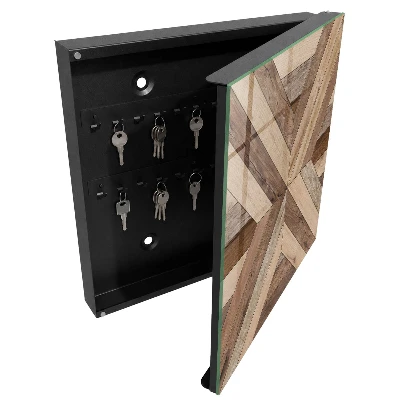 Armoire à clés design Géométrie en bois