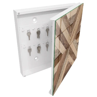 Armoire à clés design Géométrie en bois