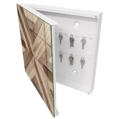 Armoire à clés design Géométrie en bois