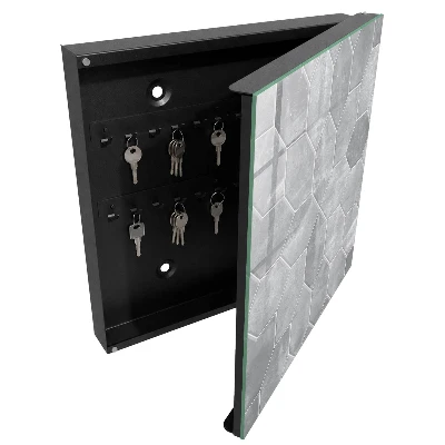 Armoire à clés décorative Géométrie grise