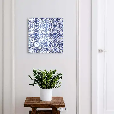 Armoire à clés design Mosaïque bleue