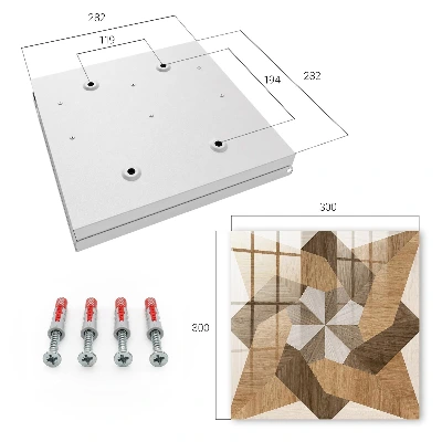 Boîte à clés murale décorative Étoile en bois