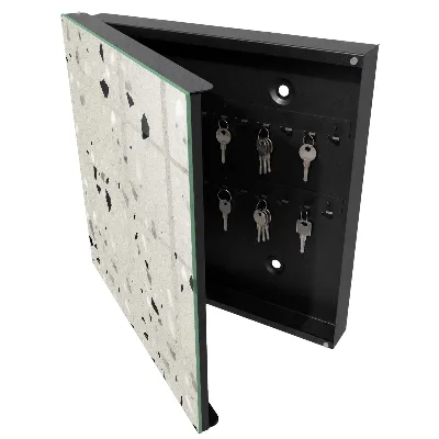 Armoire à clés décorative Motif gris