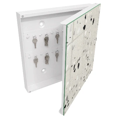 Armoire à clés décorative Motif gris