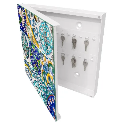 Boîte à clés murale décorative Motifs colorés