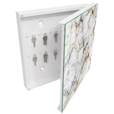 Armoire à clés décorative Élégance du marbre