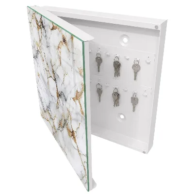 Armoire à clés décorative Élégance du marbre