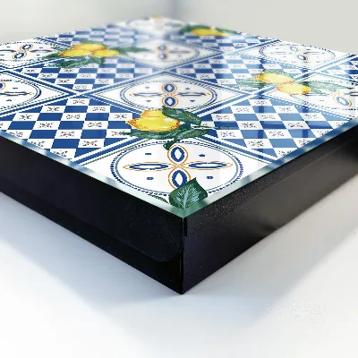 Boîte à clés murale décorative Carreaux de citron