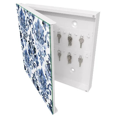 Armoire à clés décorative Ornements bleus