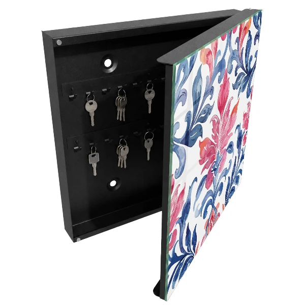 Armoire à clés design Ornements colorés