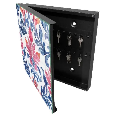 Armoire à clés design Ornements colorés