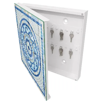 Armoire à clés décorative Mosaïque géométrique