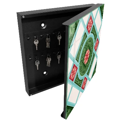 Armoire à clés décorative Géométrie florale