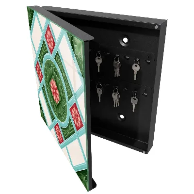 Armoire à clés décorative Géométrie florale