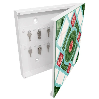 Armoire à clés décorative Géométrie florale