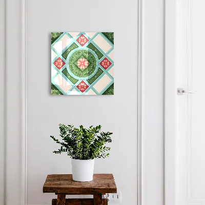 Armoire à clés décorative Géométrie florale