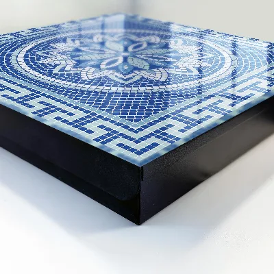 Armoire à clés design Mosaïque bleue