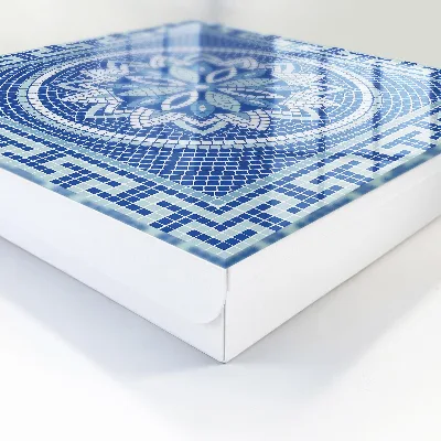 Armoire à clés design Mosaïque bleue