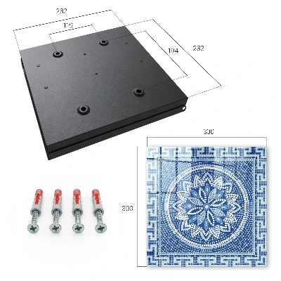 Armoire à clés design Mosaïque bleue