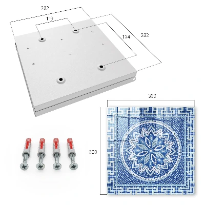 Armoire à clés design Mosaïque bleue