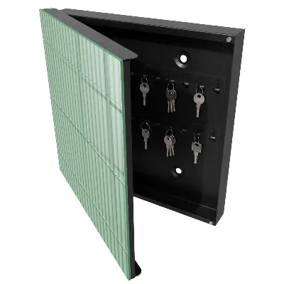 Armoire à clés décorative Rayures vertes
