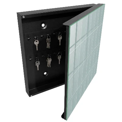 Armoire à clés design Carreaux bleus