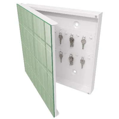 Armoire à clés décorative Carreaux verts
