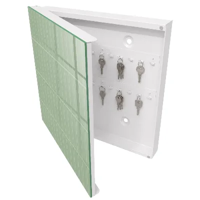 Armoire à clés design À carreaux verts