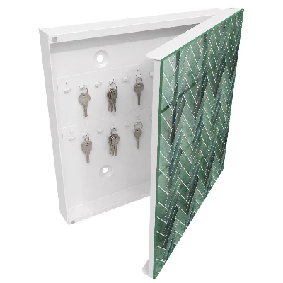 Armoire à clés décorative Chevrons verts