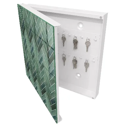 Armoire à clés décorative Chevrons verts