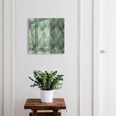Armoire à clés décorative Chevrons verts