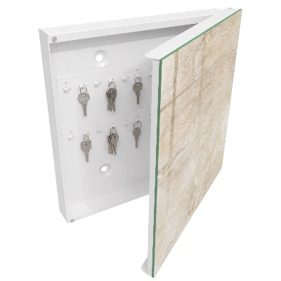 Boîte à clés murale décorative Marbre beige
