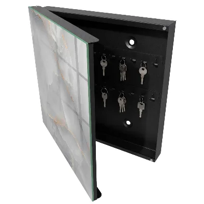 Armoire à clés décorative Élégance grise
