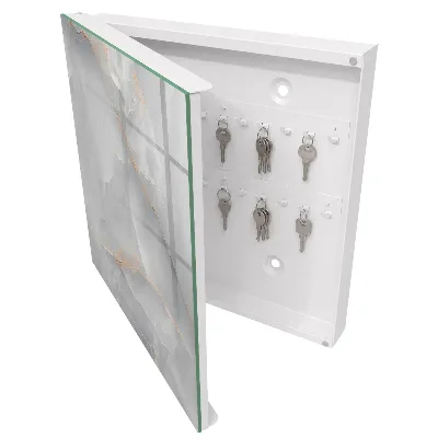 Armoire à clés décorative Élégance grise