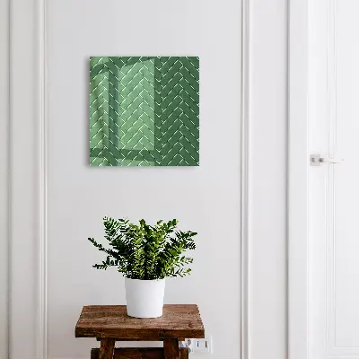 Boîte à clés murale décorative Chevrons verts
