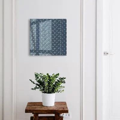 Armoire à clés décorative Bleu marine à chevrons