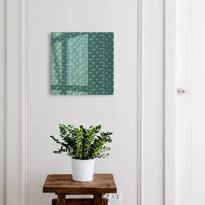 Armoire à clés design Motif à chevrons turquoise