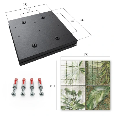 Armoire à clés décorative Carreaux végétaux