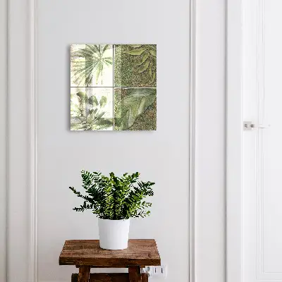 Armoire à clés décorative Carreaux végétaux