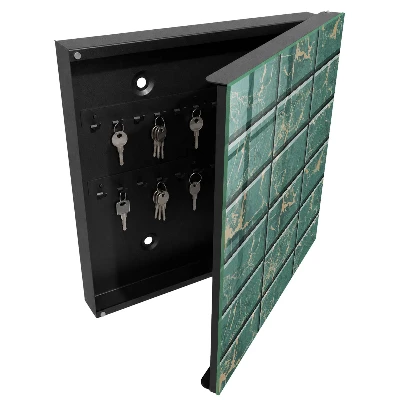 Armoire à clés design Marbre vert