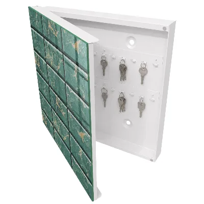 Armoire à clés design Marbre vert