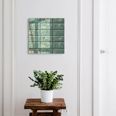 Armoire à clés design Marbre vert