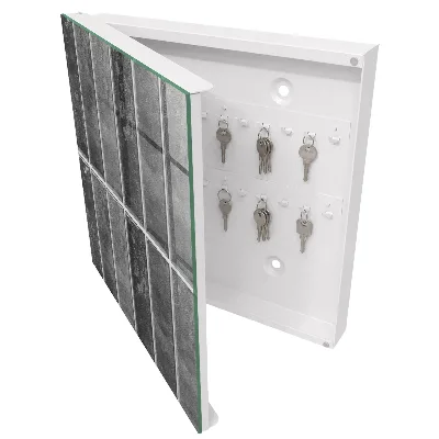 Armoire à clés décorative Carreaux gris