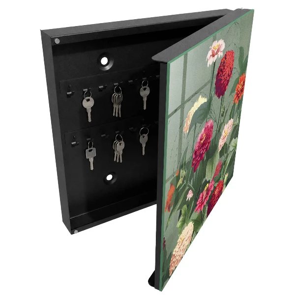 Boîte à clés murale décorative Jardin fleuri