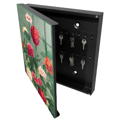 Boîte à clés murale décorative Jardin fleuri