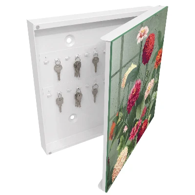 Boîte à clés murale décorative Jardin fleuri