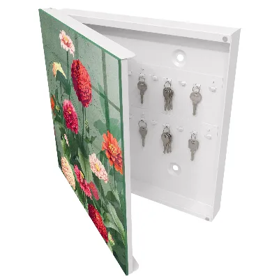 Boîte à clés murale décorative Jardin fleuri