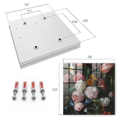 Armoire à clés design Un bouquet de fleurs